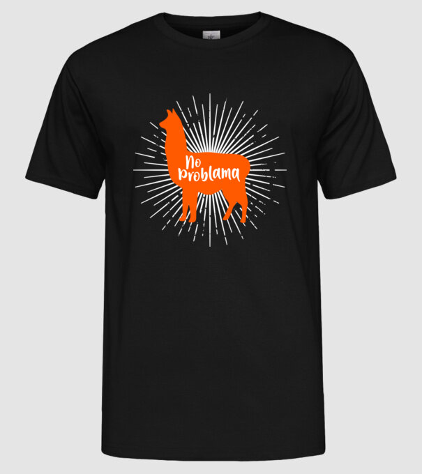 No problama model negru pe tricou