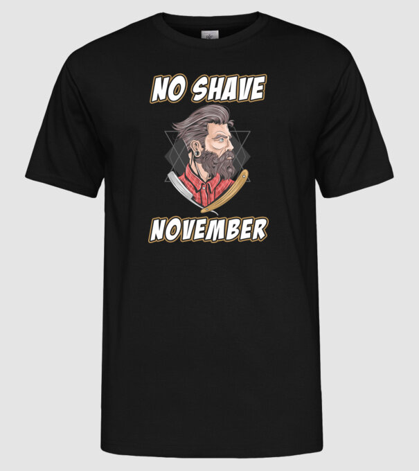 No shave November model negru pe tricou