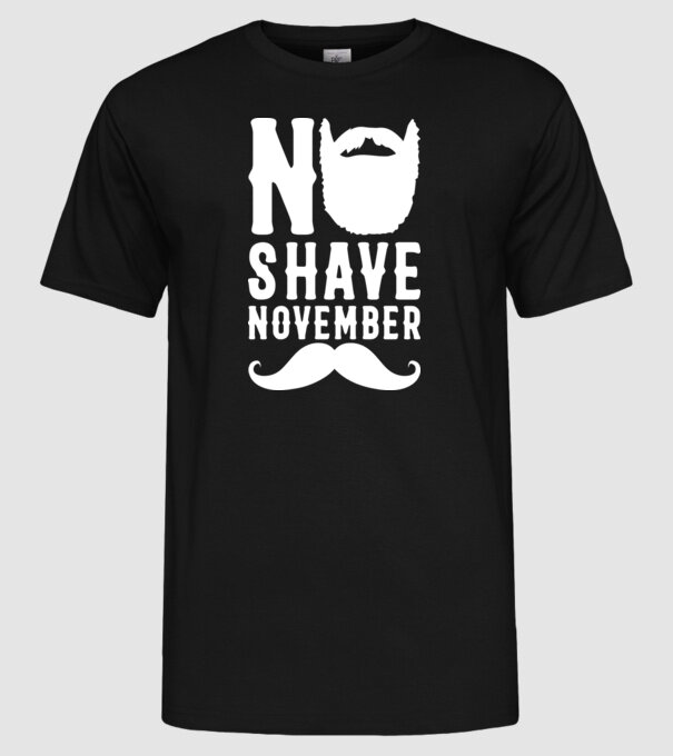 No shave november model negru pe tricou