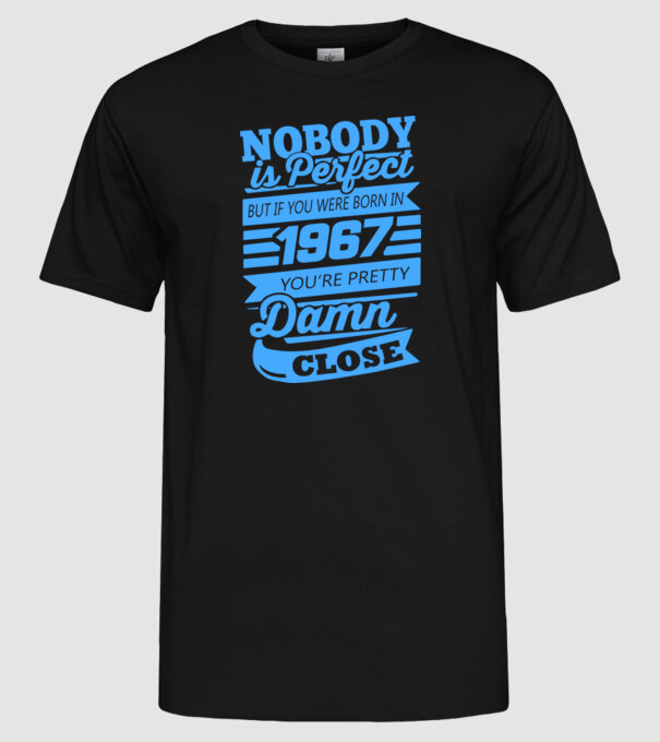 Nobody 1967 model negru pe tricou