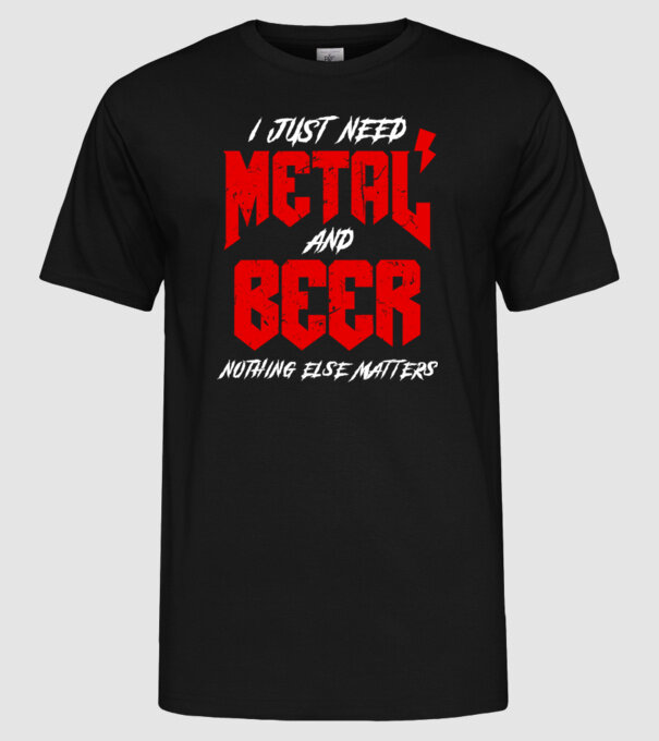 Nothing else matters model negru pe tricou
