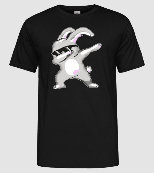 Iepuraș DAB model negru pe tricou
