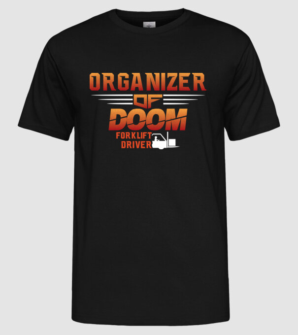 organizer of DOOM model negru pe tricou