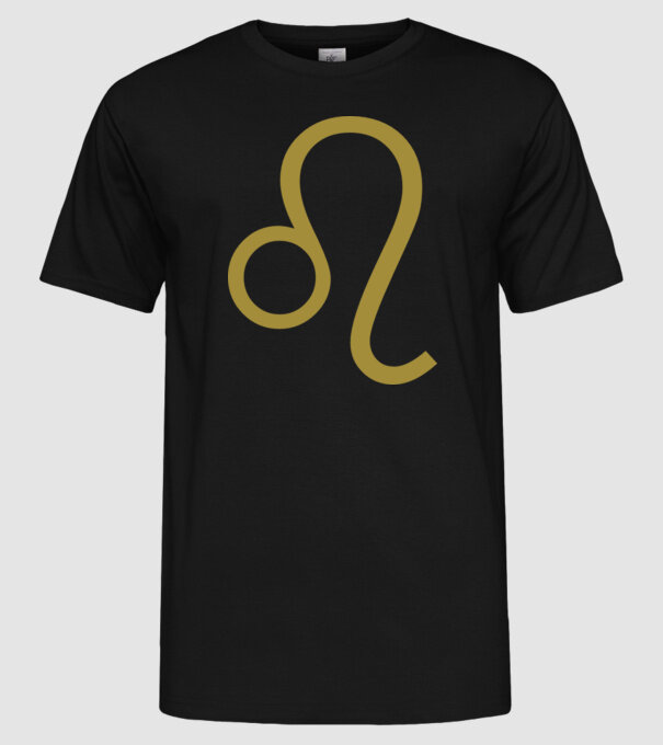 Leo Horoscope model negru pe tricou