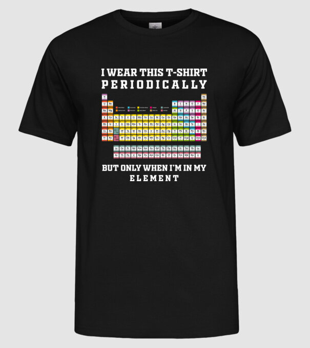 Periodically model negru pe tricou