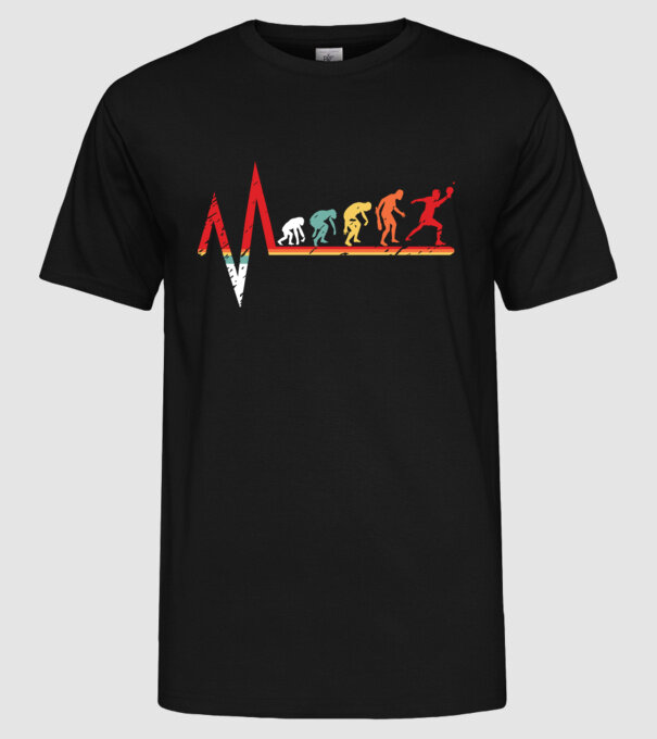 Evoluție ping-pong model negru pe tricou