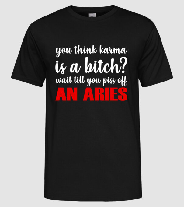 Piss of an ARIES model negru pe tricou