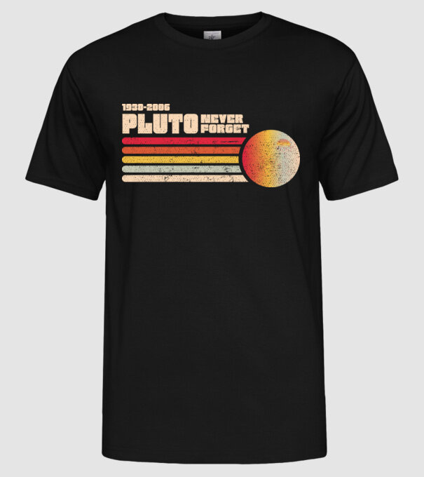 pluto model negru pe tricou