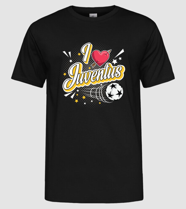 Popart Liverpool Juventus model negru pe tricou