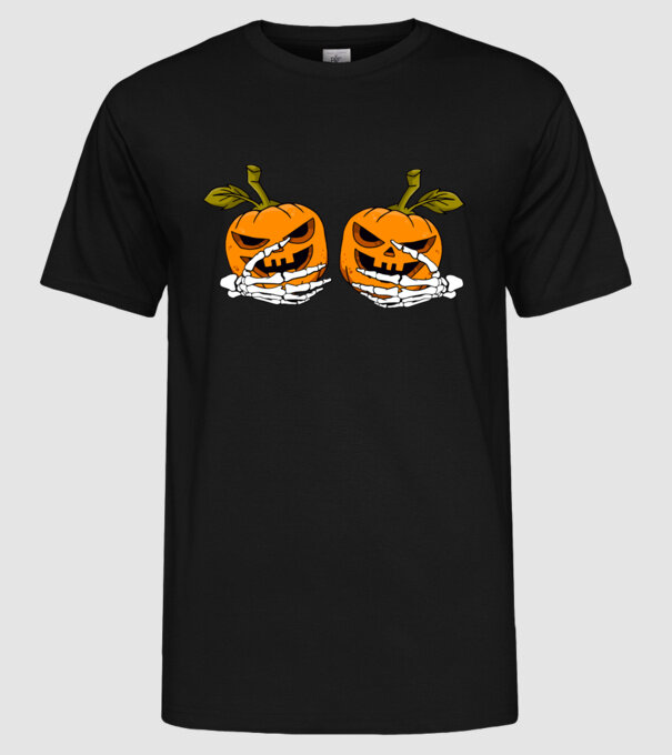 Pumpkin titts model negru pe tricou