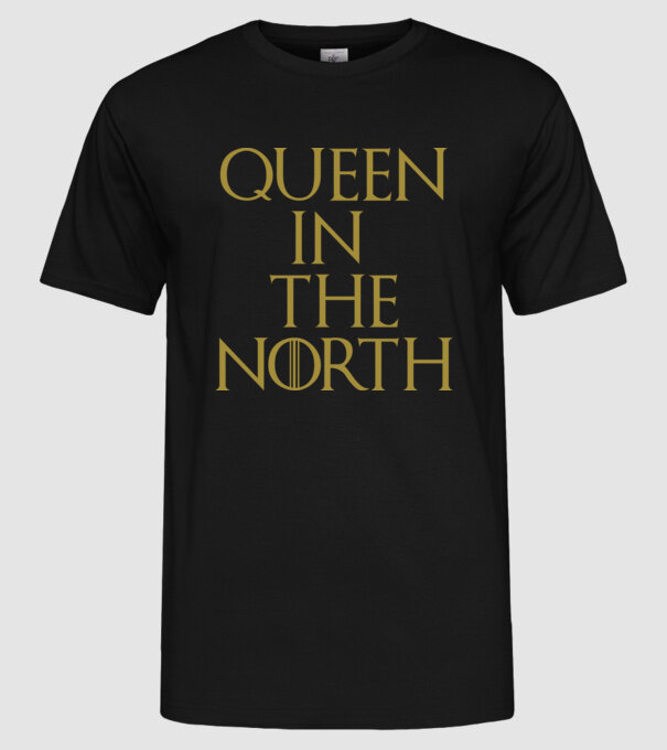 Queen in the North model negru pe tricou