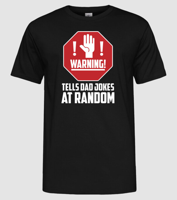 Random dad jokes model negru pe tricou