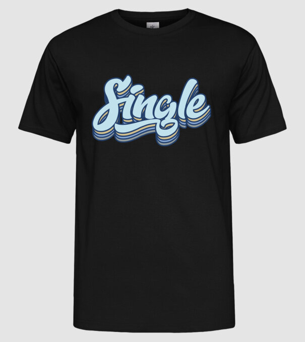 Retro single model negru pe tricou