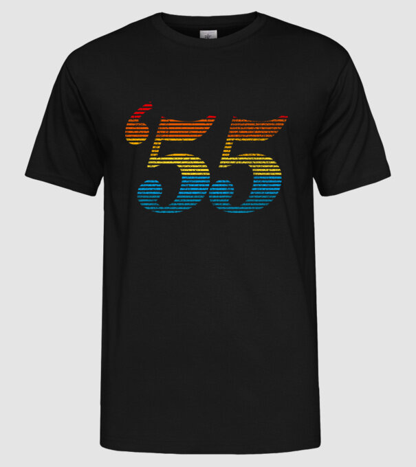 Retro Birthday 1955 model negru pe tricou