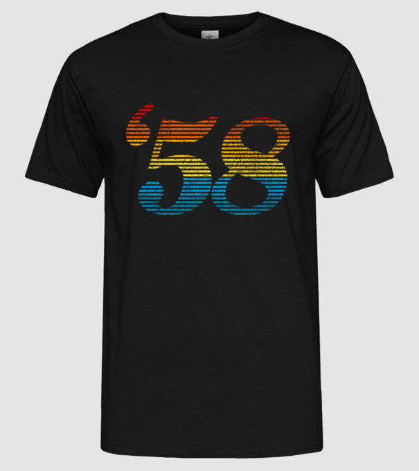 Retro Birthday 1958 model negru pe tricou