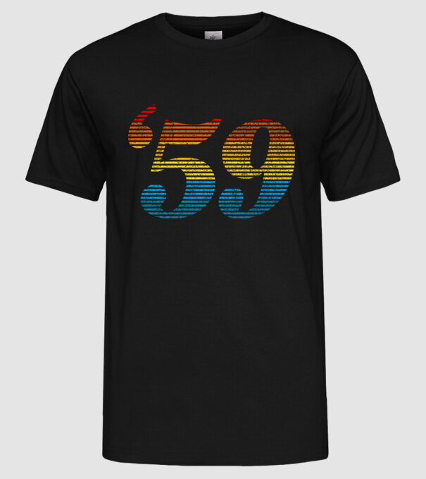 Retro Birthday 1959 model negru pe tricou