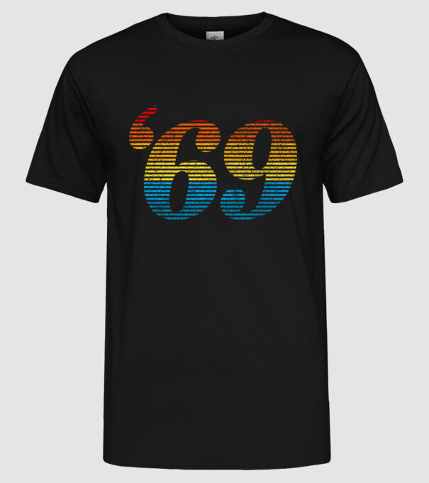 Retro Birthday 1969 model negru pe tricou