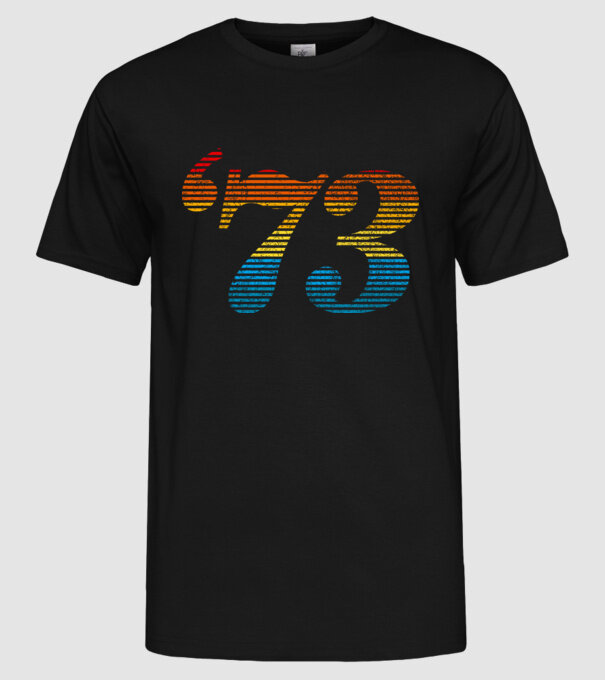 Retro Birthday 1973 model negru pe tricou