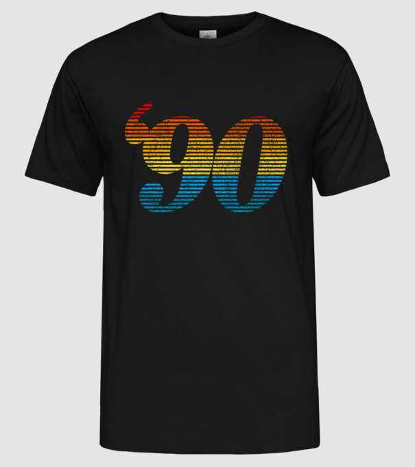 Retro Birthday 1990 model negru pe tricou