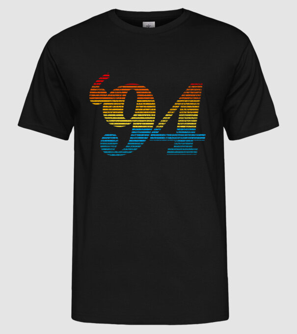 Retro Birthday 1994 model negru pe tricou
