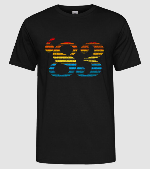 Retro Birthday 1983 model negru pe tricou