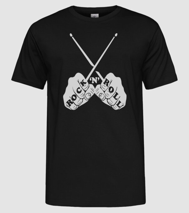Rock-N-Roll model negru pe tricou