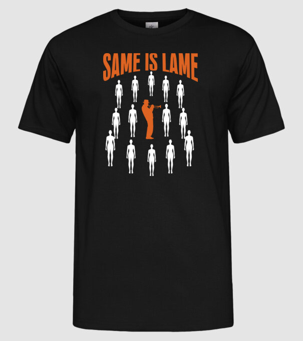 Same is lame trumpet model negru pe tricou