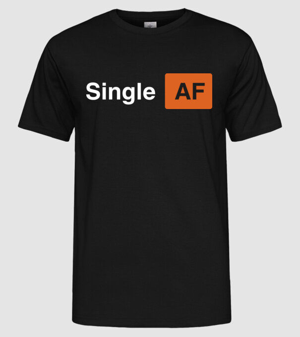 Single AF model negru pe tricou
