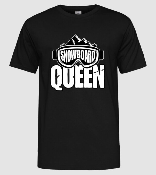 snowboard queen 01 model negru pe tricou