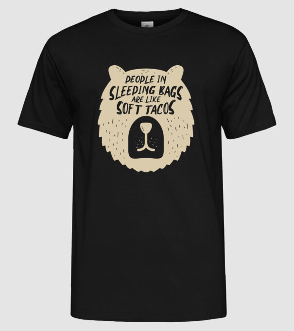 Soft tacos model negru pe tricou