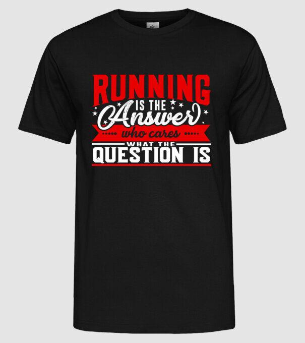 Sport is the answer ATLET model negru pe tricou