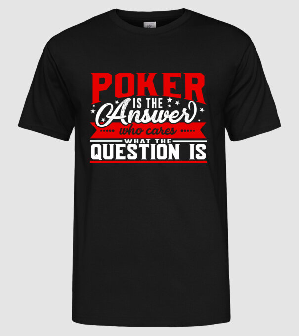 Sport is the answer JUCĂTOR POKER model negru pe tricou