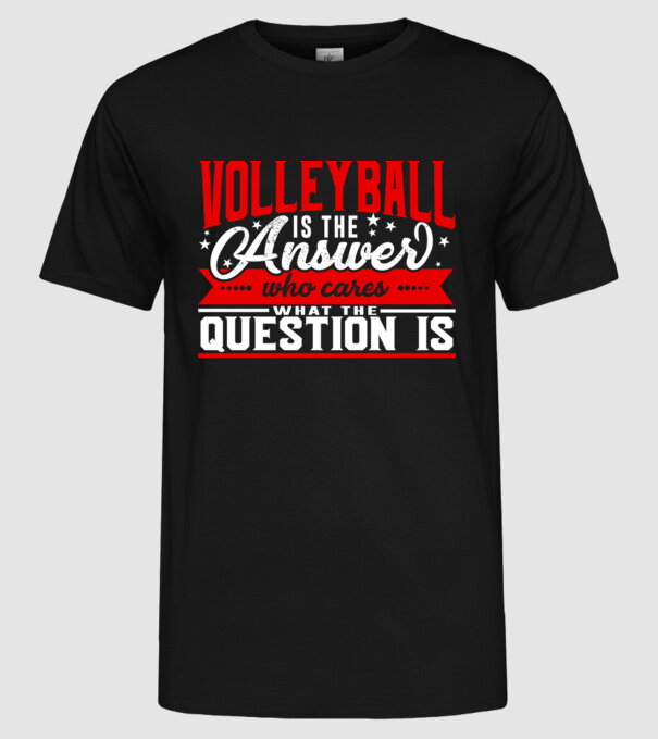 Sport is the answer VOLEIBALIST model negru pe tricou