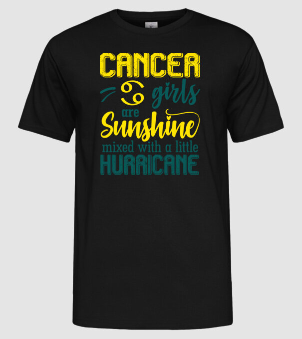 Sunshine with Hurricane CANCER model negru pe tricou