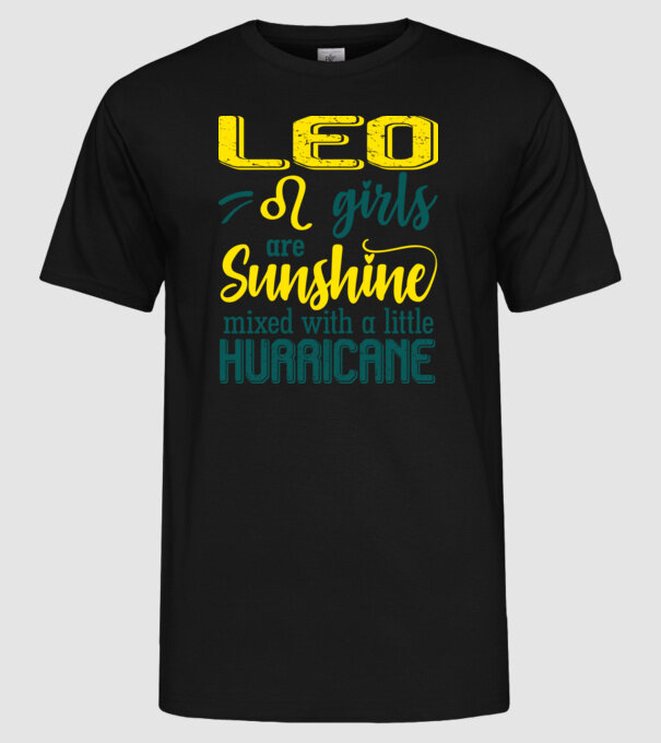 Sunshine with Hurricane LEO model negru pe tricou