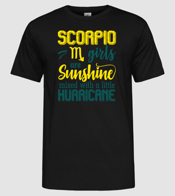 Sunshine with Hurricane SCORPIO model negru pe tricou