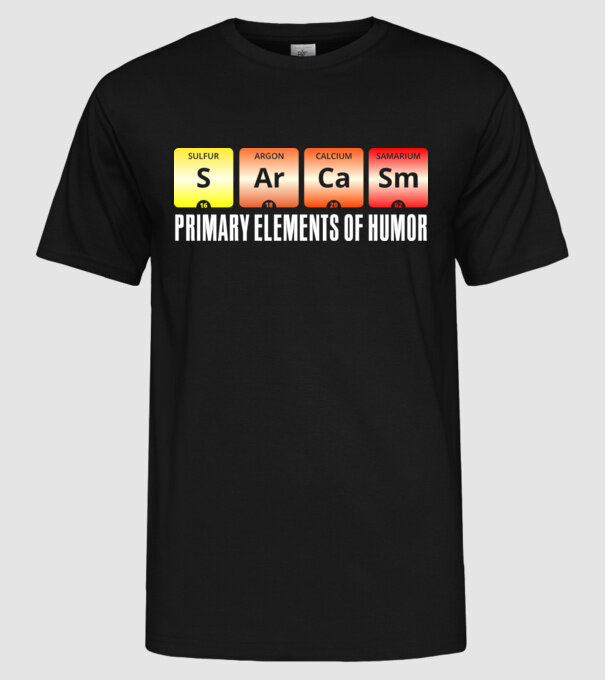 Sarcasm model negru pe tricou