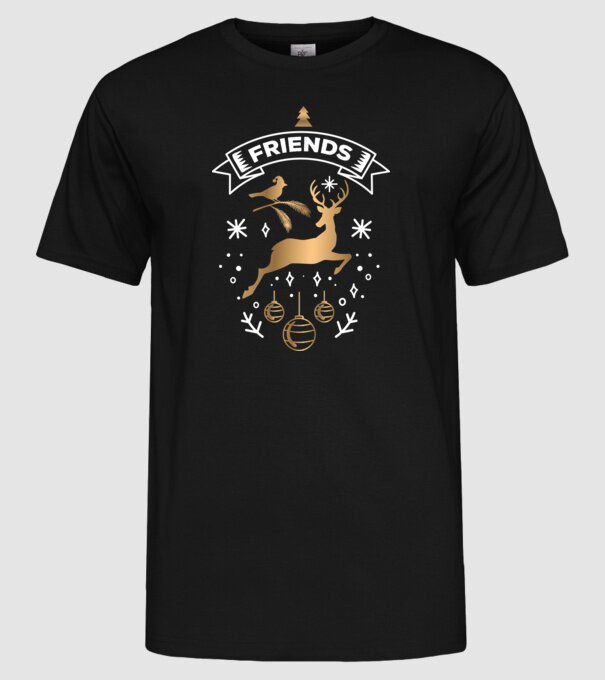 Best Friends Christmas 2 model negru pe tricou