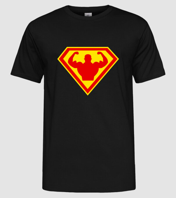 Superom model negru pe tricou