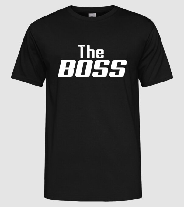 The Boss model negru pe tricou