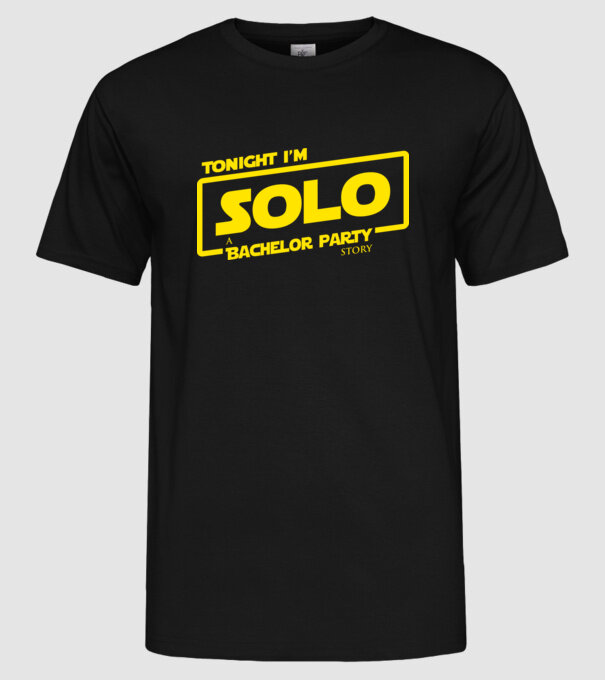 'Tonight I''m Solo' model negru pe tricou