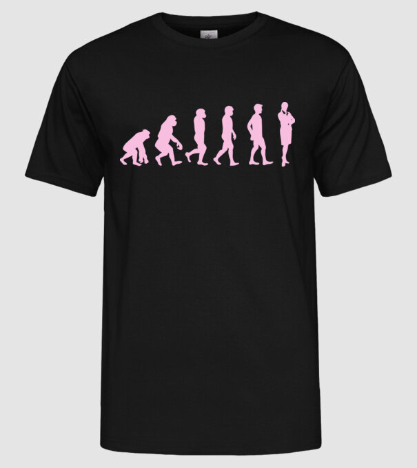 femeie de afaceri evoluție model negru pe tricou