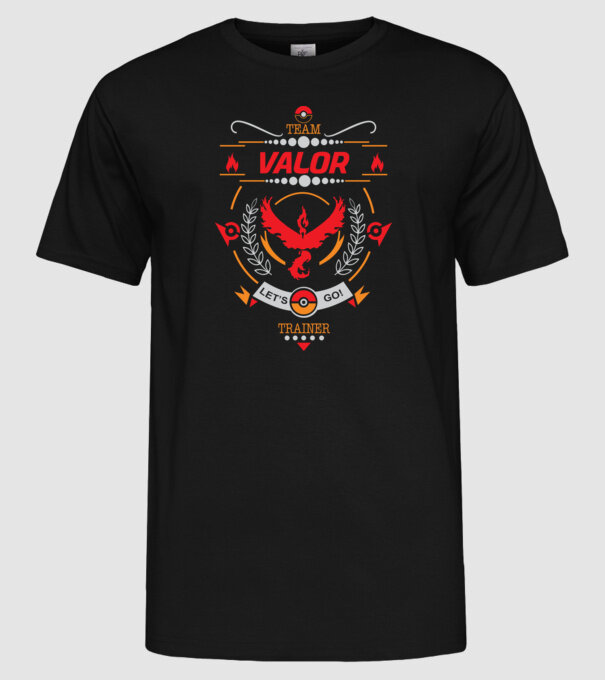 Valor team model negru pe tricou