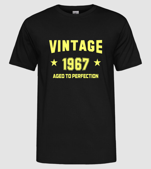 Vintage - 1967 model negru pe tricou
