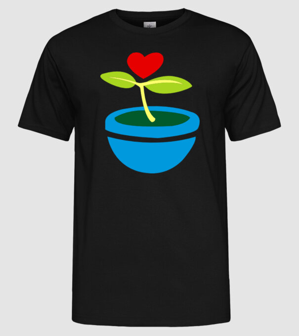 Floricică model negru pe tricou
