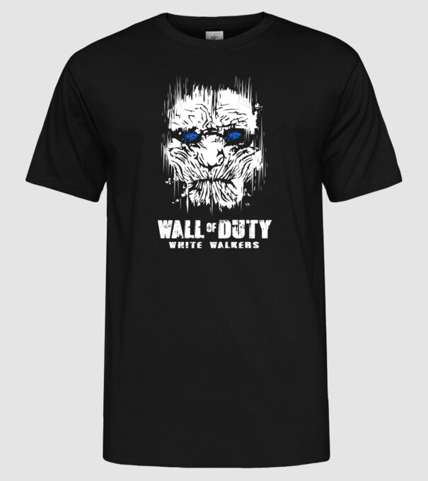Wall Of Duty model negru pe tricou