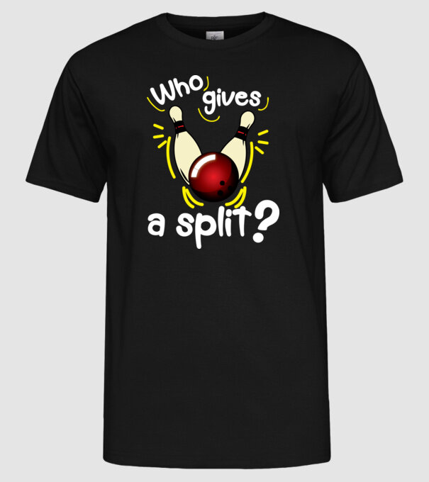 Who gives a split model negru pe tricou