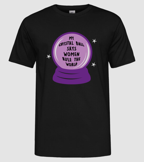Women rule the world model negru pe tricou