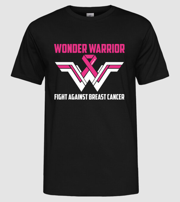 WONDER WARRIOR model negru pe tricou