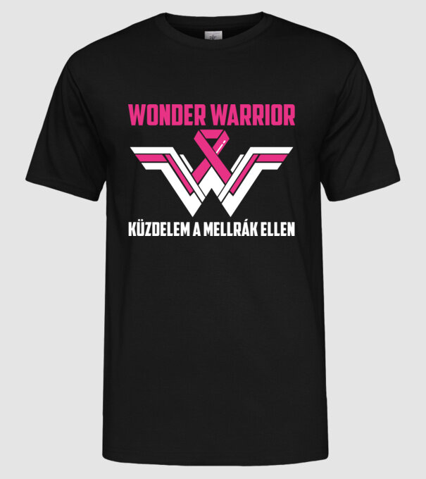 WONDER WARRIOR model negru pe tricou
